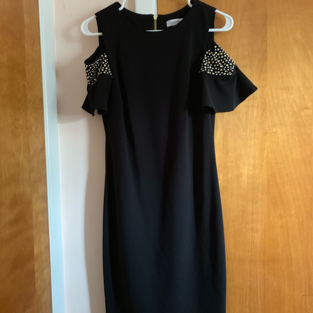 Black Calvin Klein Dress with Shoulder Cut Outs